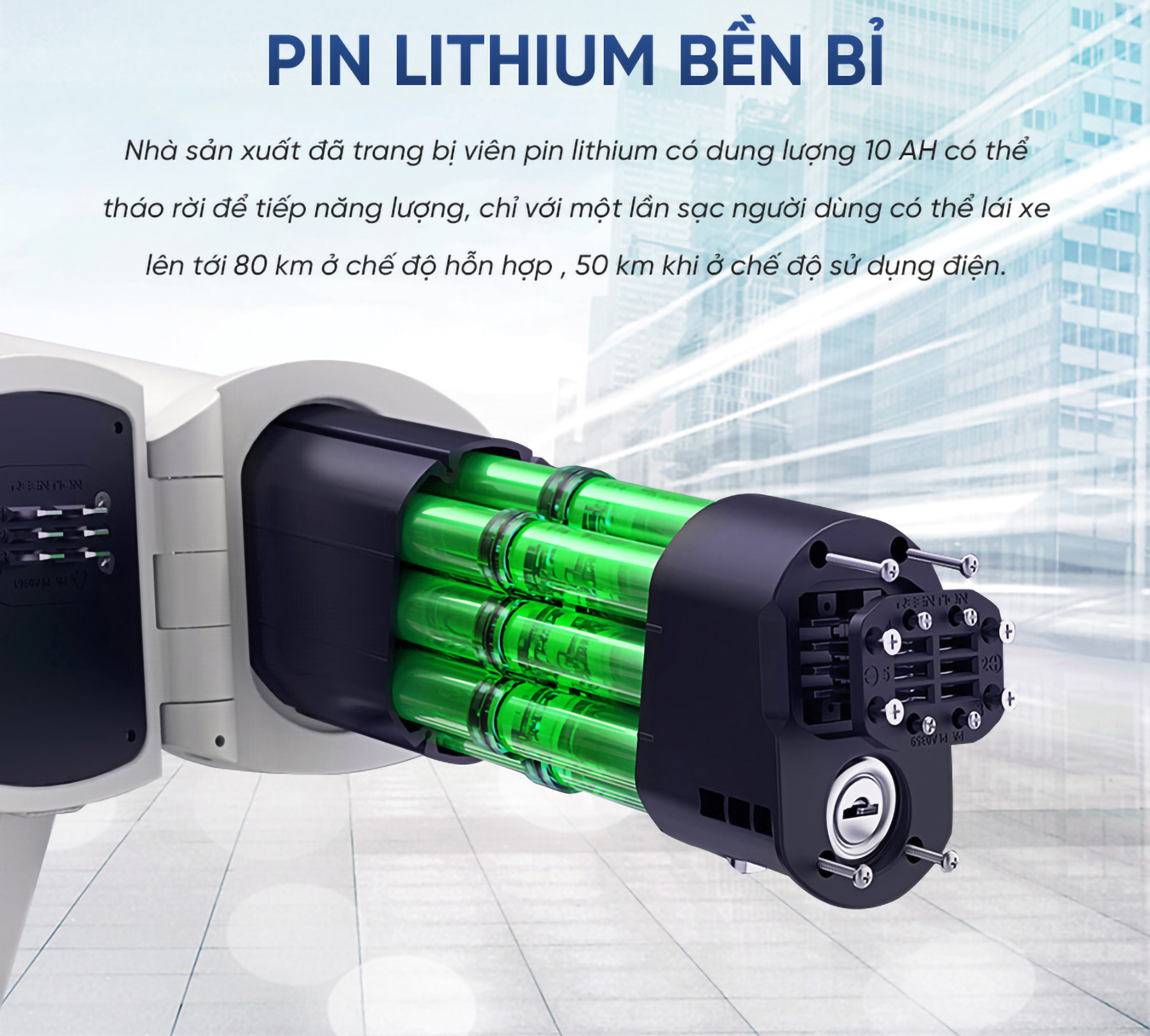 Pin lithium bền bỉ  - AKIA NHA TRANG